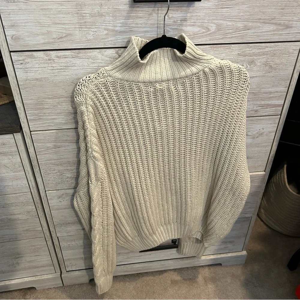 Elan Everest Sweater with  a zipper collar and made in our cozy, soft knit